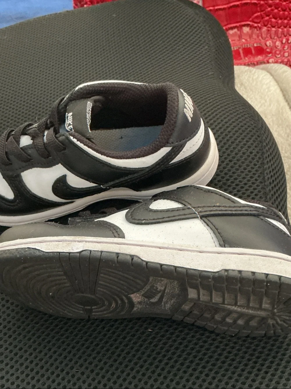Nike Kids Black and White Retro Skate-Inspired Sneakers